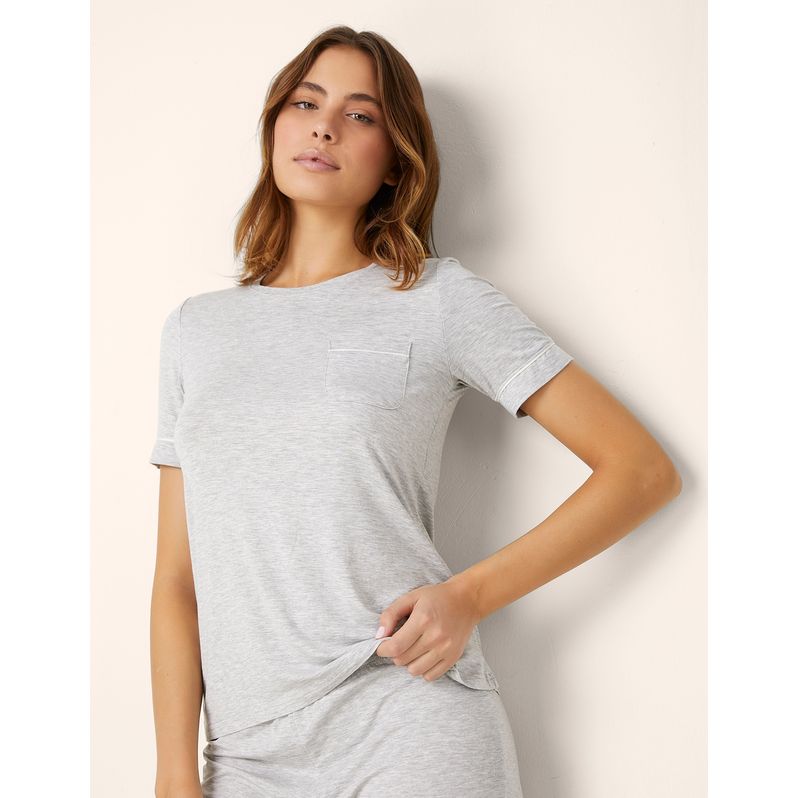 T-shirt pigiama con girocollo Daily con TENCEL™ Modal