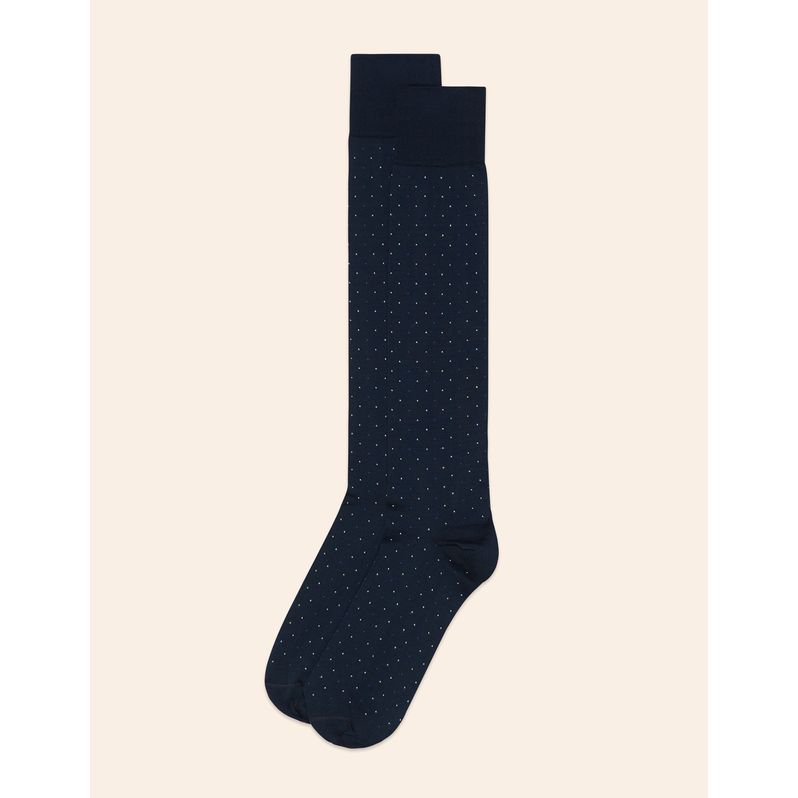 Calze lunghe uomo blu pois azzurri e bianchi Daily