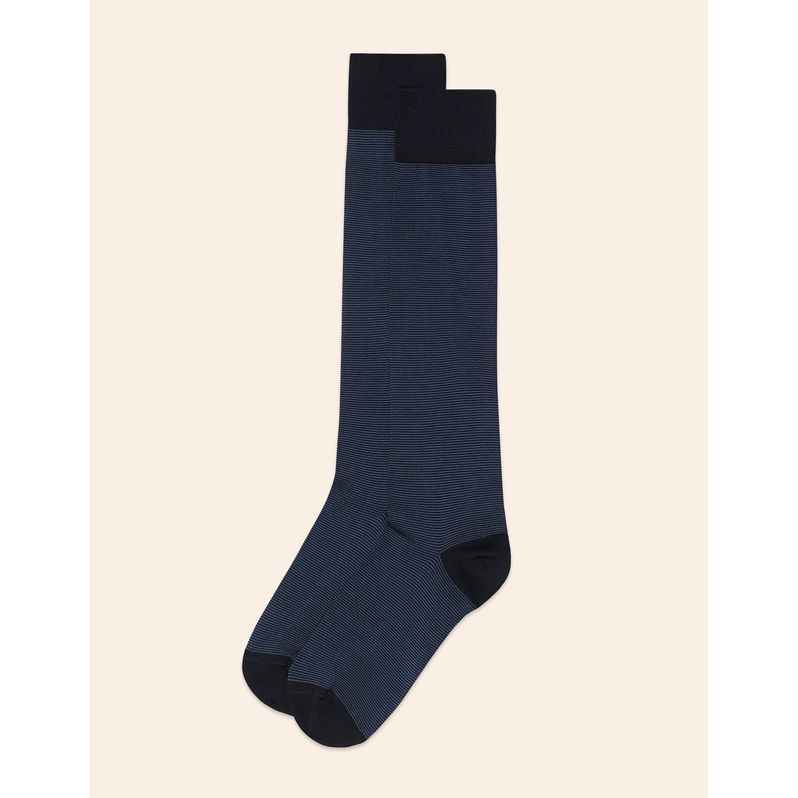 Calze lunghe uomo blu a righe sottili Daily