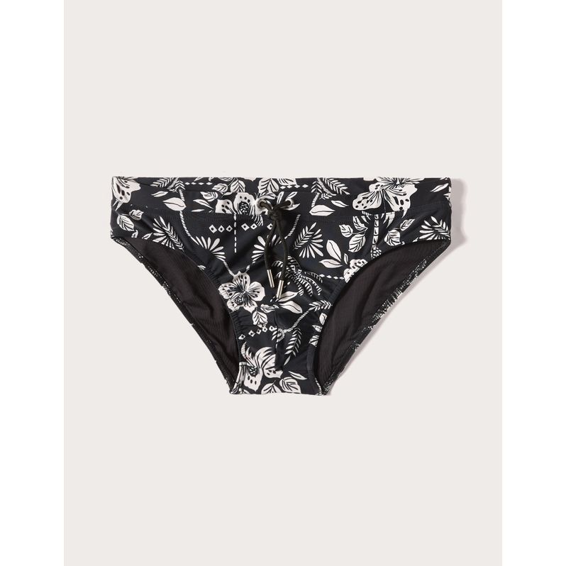 Braga de bikini con estampado tropical y lazo Malibù