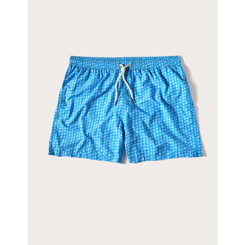 Badeshorts mittellang mit Seestern-Print Coral Reef