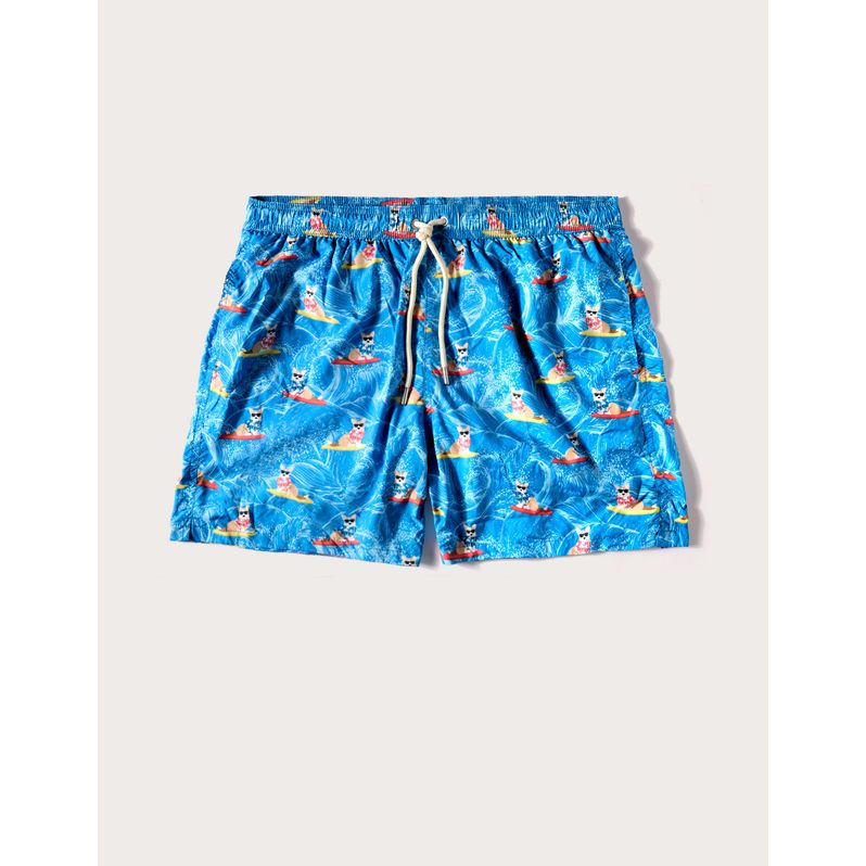 Costume boxer da uomo con cani sul surf Funny I