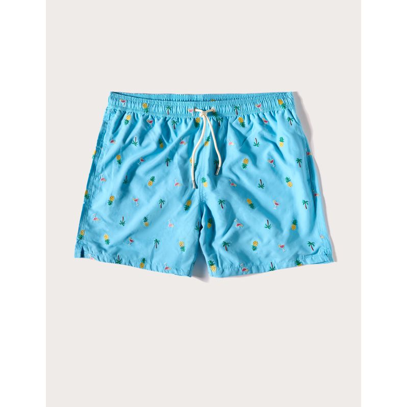 Costume boxer da uomo con palme e cocktails Tropical