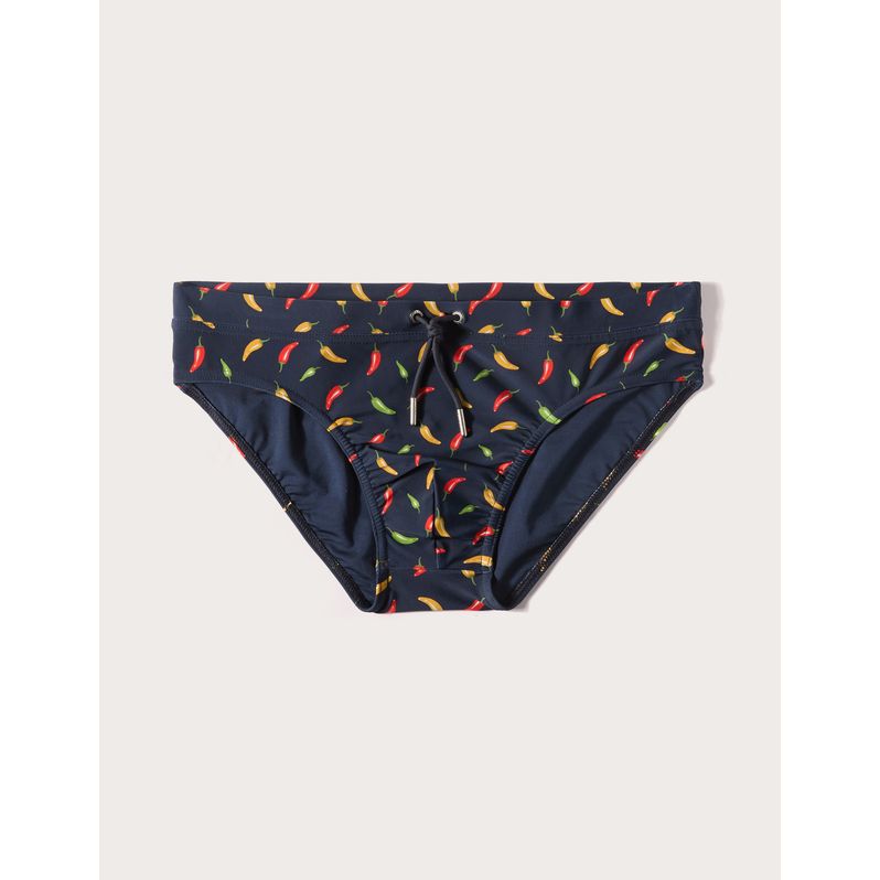 Slip de bain homme avec imprimé piments Funny I