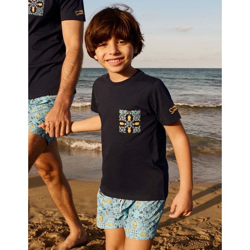 Maglia in cotone da bambino Simpson