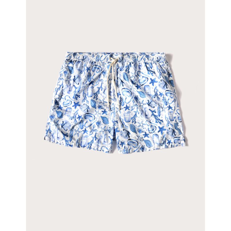 Costume boxer da uomo lunghezza media Coral Reef
