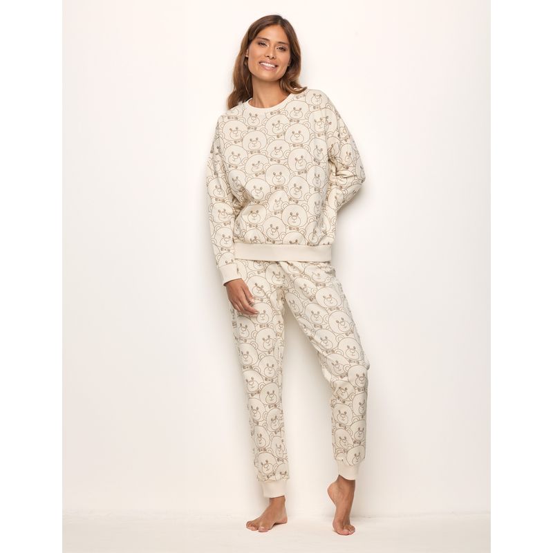 Pigiama lungo da donna F-Wild Teddy Yamamay