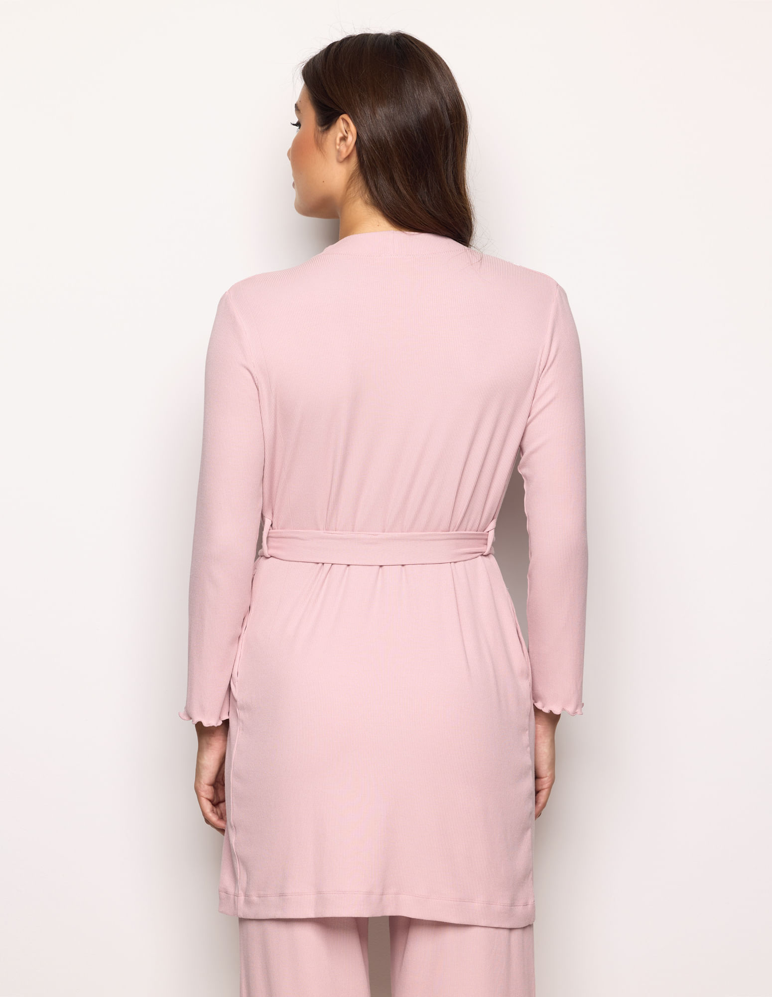 Embroidered robe Basic Modal/Cotton Rib - Yamamay