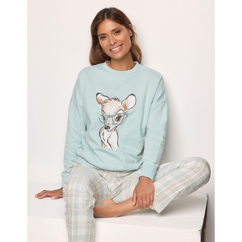 Langer Pyjama aus Baumwolle und Flanell Disney® Bambi