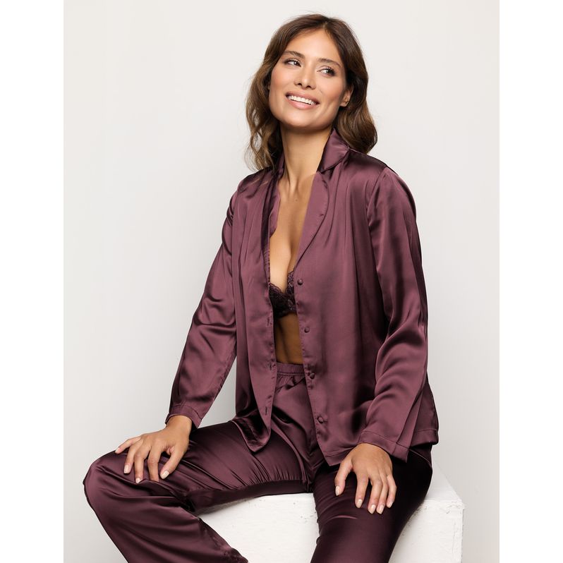 Giacca in raso mogano Primula color