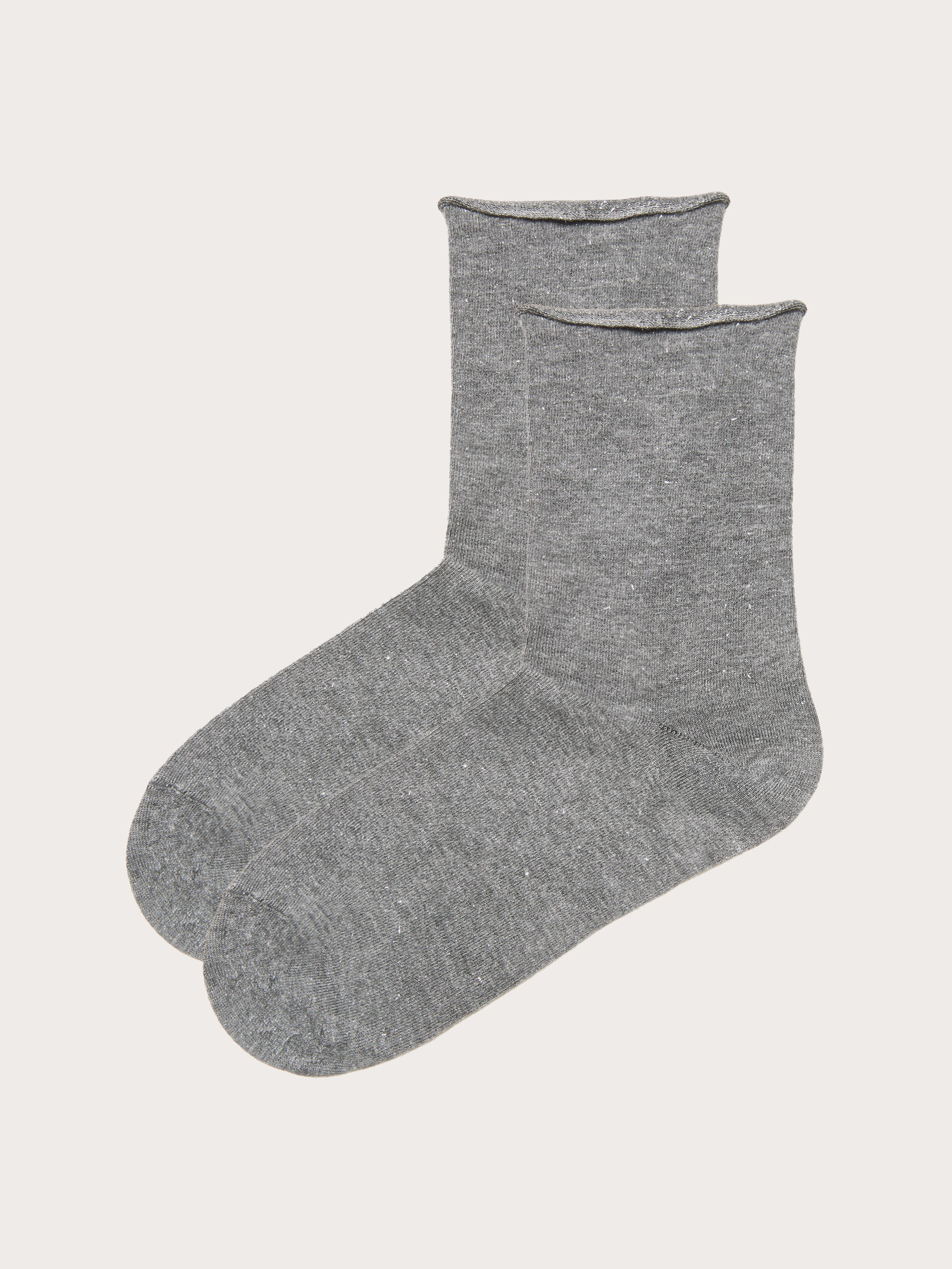 Calzini Donna Con Volant E Pizzo, Bianco, In Cotone E Spandex, Polsino Doppio, Lunghi 16 Cm, Eleganti E Morbidi - 3