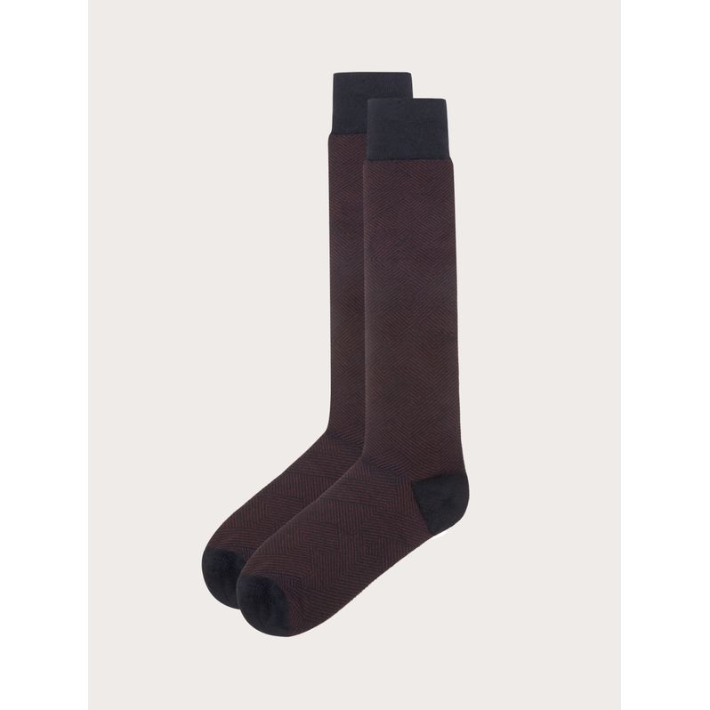 Calcetines largos rojos de hombre con diseño espiga Daily