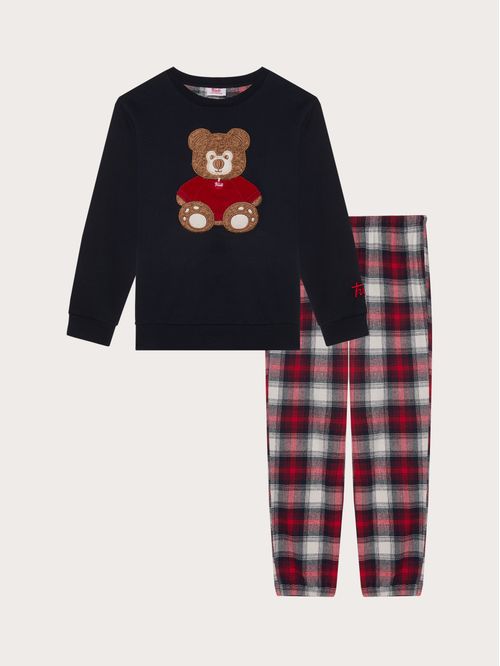 Boys' pyjamas in cotton and tartan flannel Trudi® Family