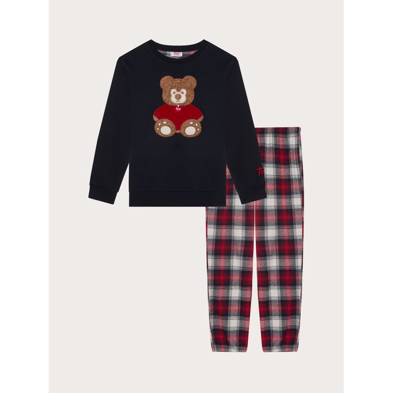 Pigiama bambino cotone e flanella tartan Trudi® Family
