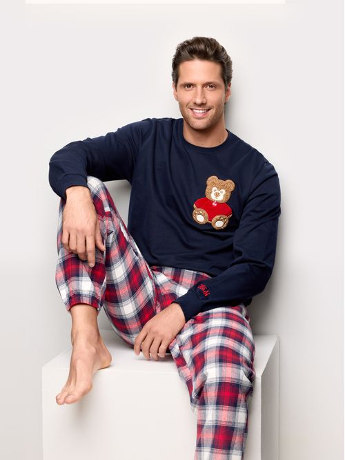 Pigiama cotone e flanella tartan Trudi® Family