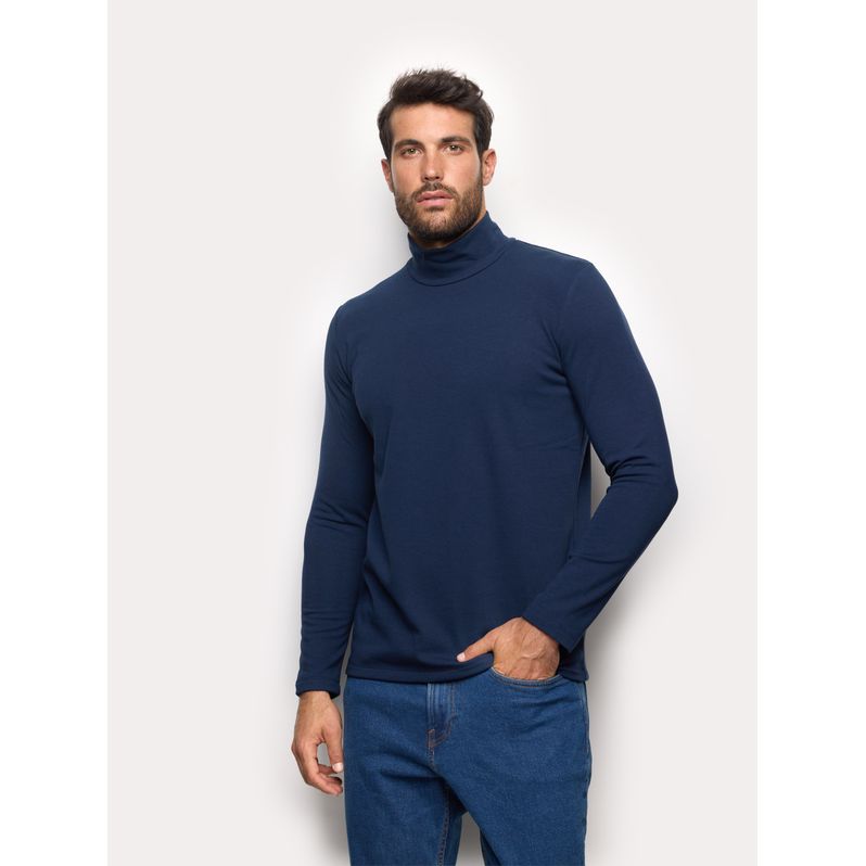 Long-sleeve mock-neck thermal top in TENCEL™ Modal and Viscose Ultra Warm Thermal