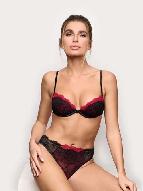 Padded push-up bra with underwire in lace Romantic