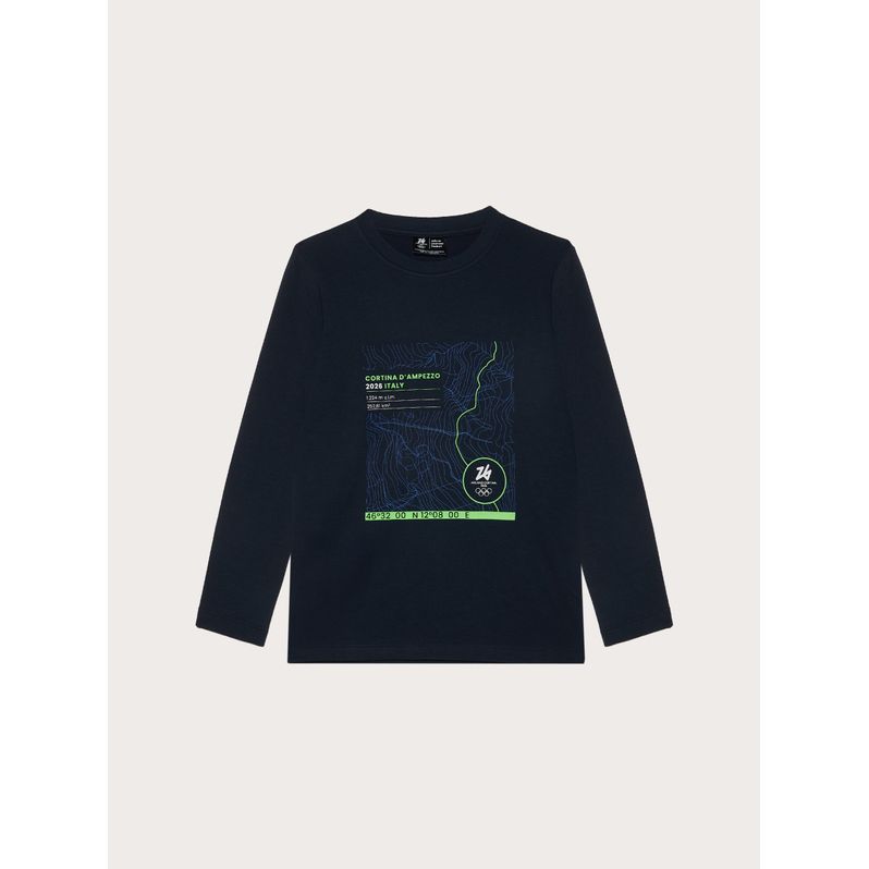 Jersey de algodón de manga larga para niños Milano Cortina 2026®