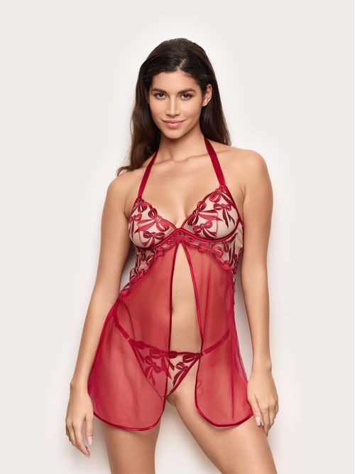 Red Nicole unlined underwired babydoll