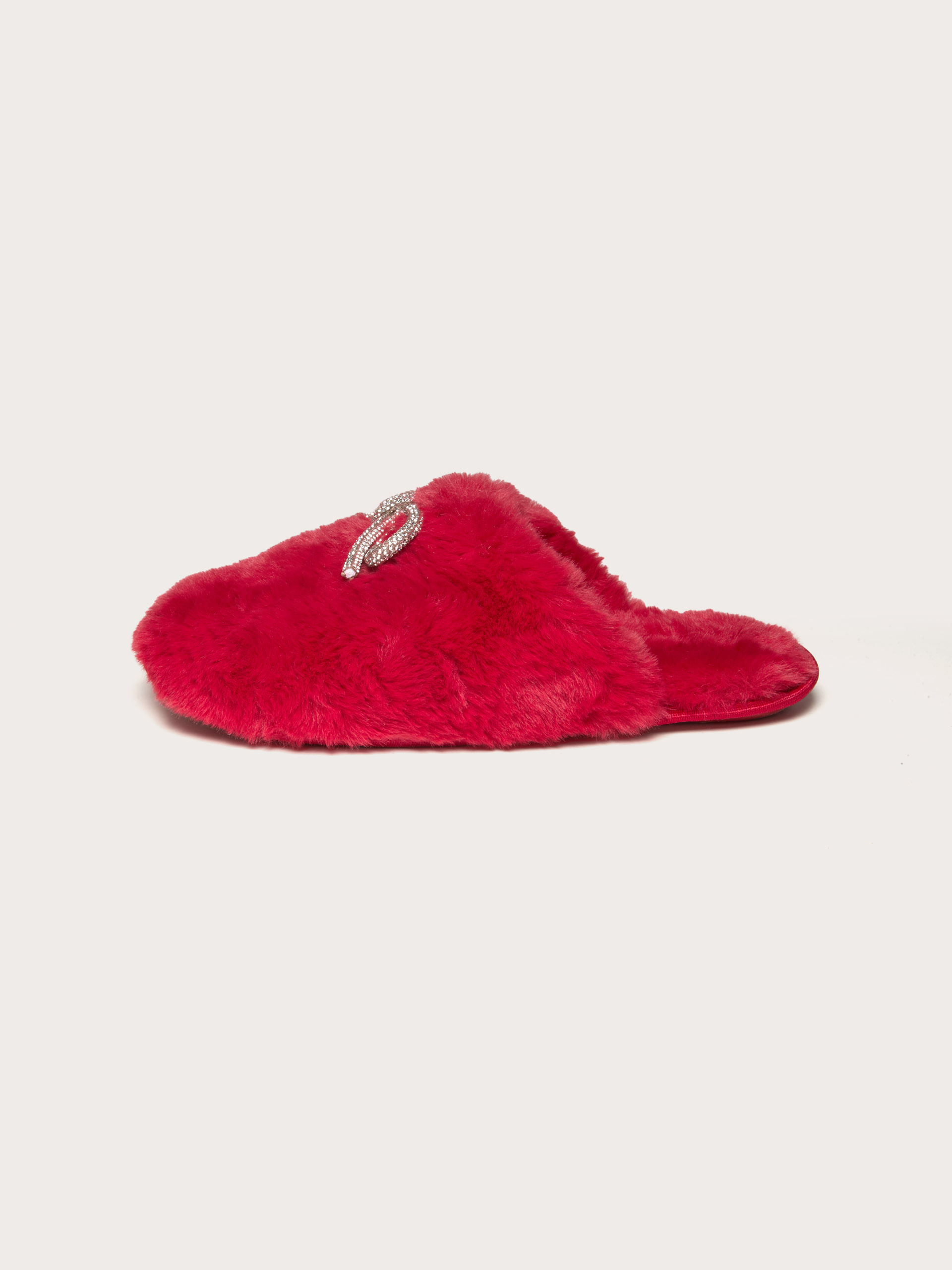 Dislsokrhov Pantofole da donna in peluche, aperte, in feltro, invernali