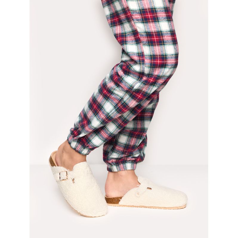 Teddy fabric slippers with buckle Mix and Match