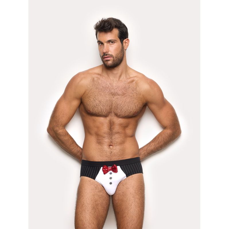 Slip smoking con papillon rosso Hello Xmas