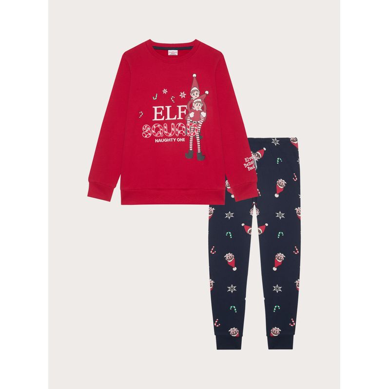 Elf Squad Family Children's Long Cotton Pajamas