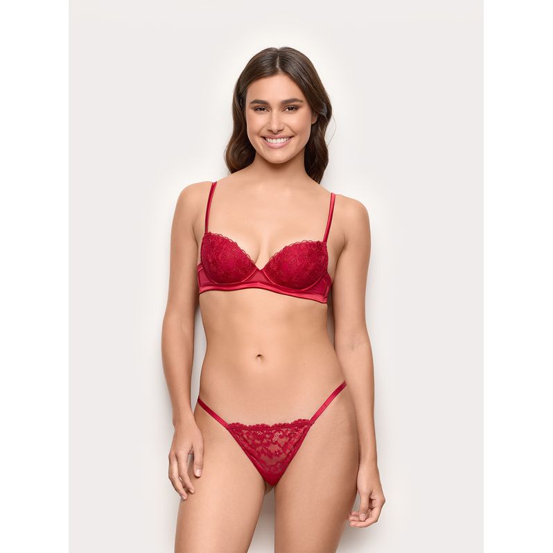 Perizoma regolabile pizzo rosso Xmas Jolly