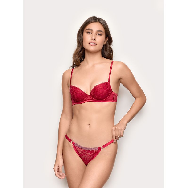 Perizoma gioiello pizzo rosso Xmas Jolly