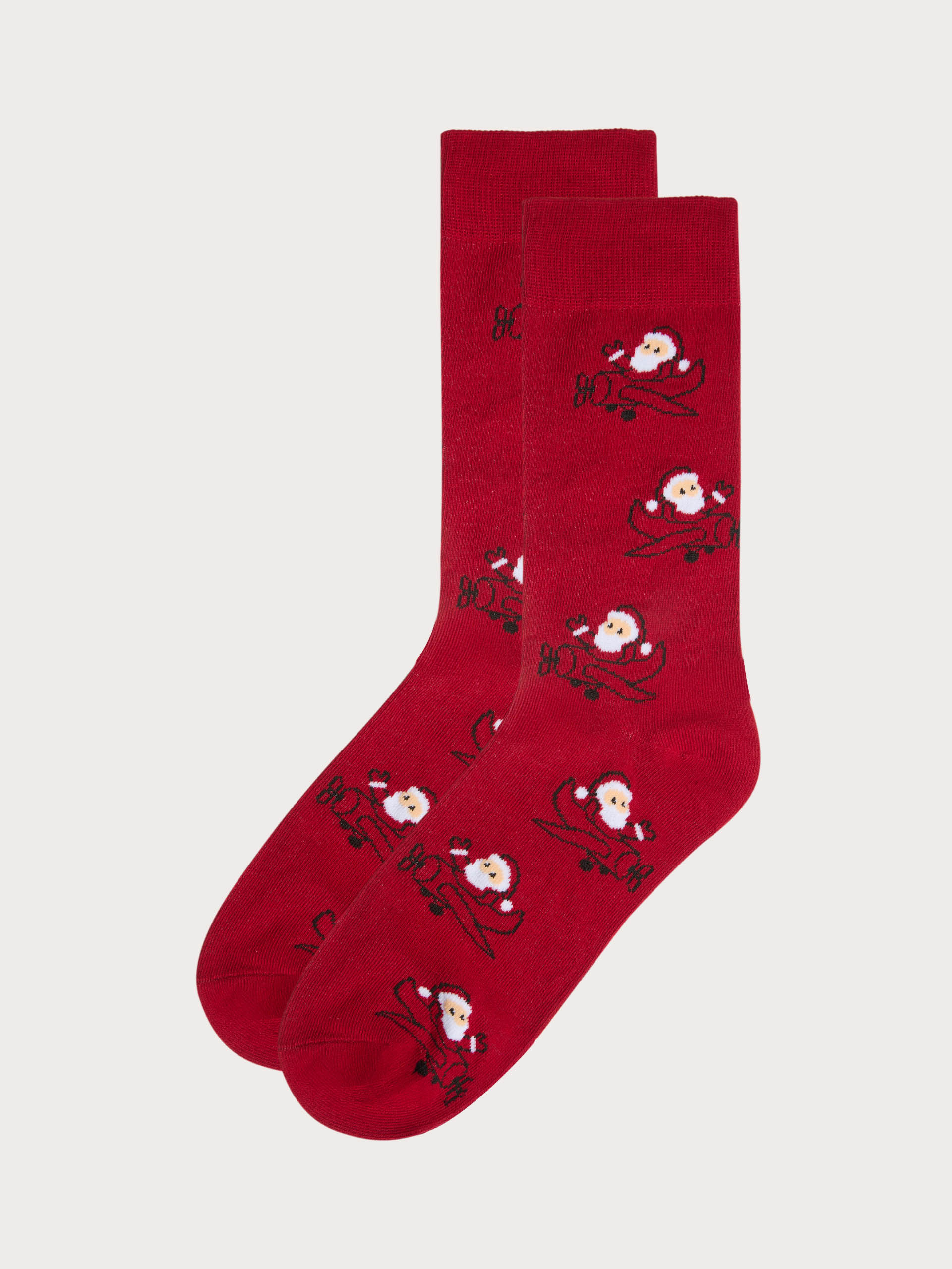 Chaussettes Thermiques Noël - Motif Père Noël, Pour Adultes Et Enfants