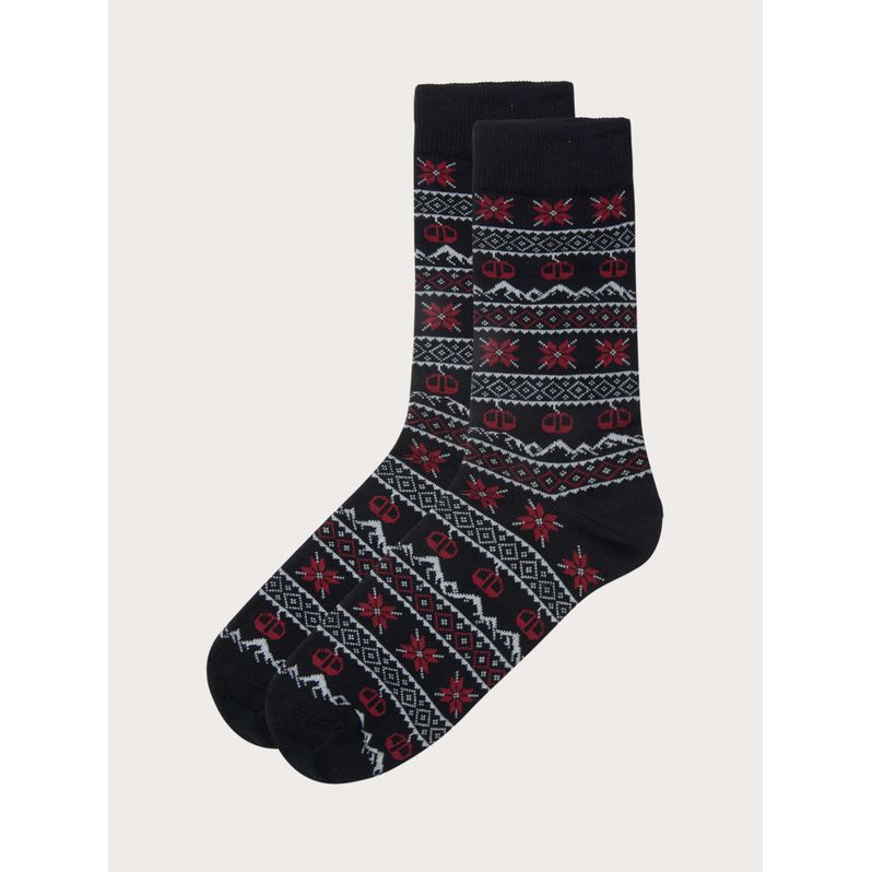 Hello Xmas Nordic style short socks