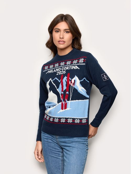 Unisex sweater with jacquard workmanship Milano Cortina 2026®