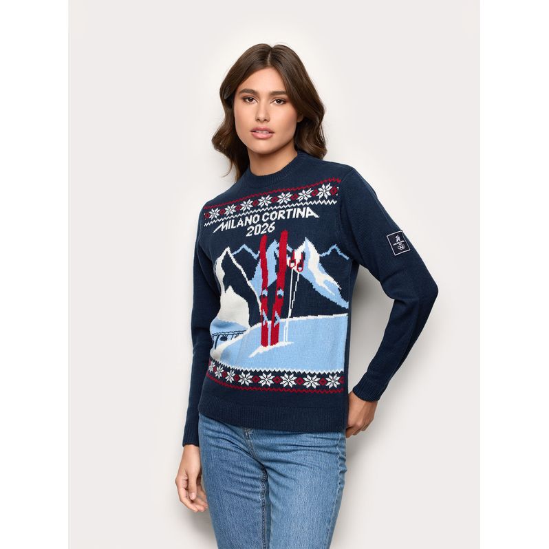 Unisex sweater with jacquard workmanship Milano Cortina 2026®