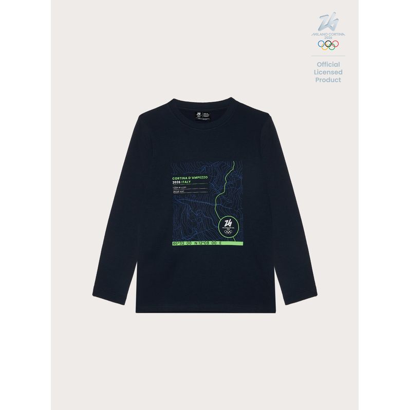 Maglia manica lunga cotone bambini Milano Cortina 2026®