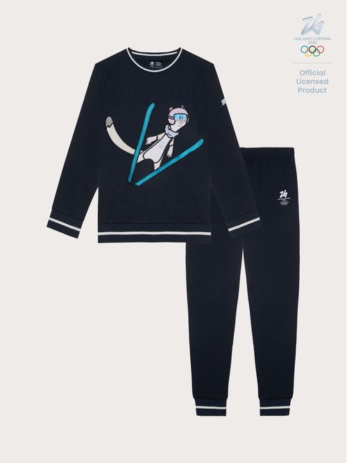 Pigiama lungo in cotone bambini Milano Cortina 2026®