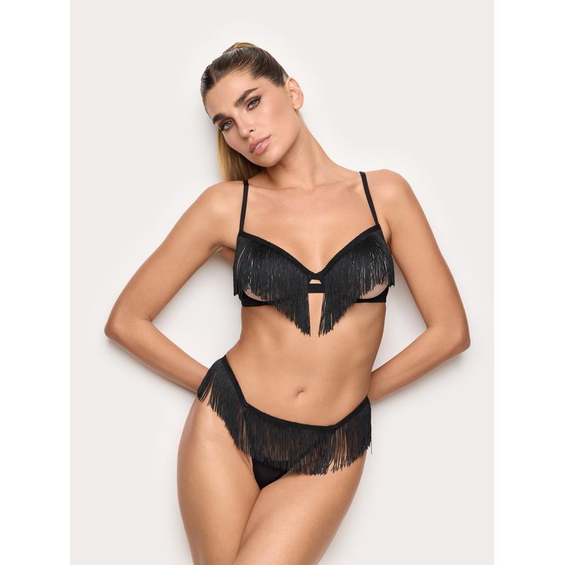 Perizoma con fianco regolabile e frange - Privè Dana