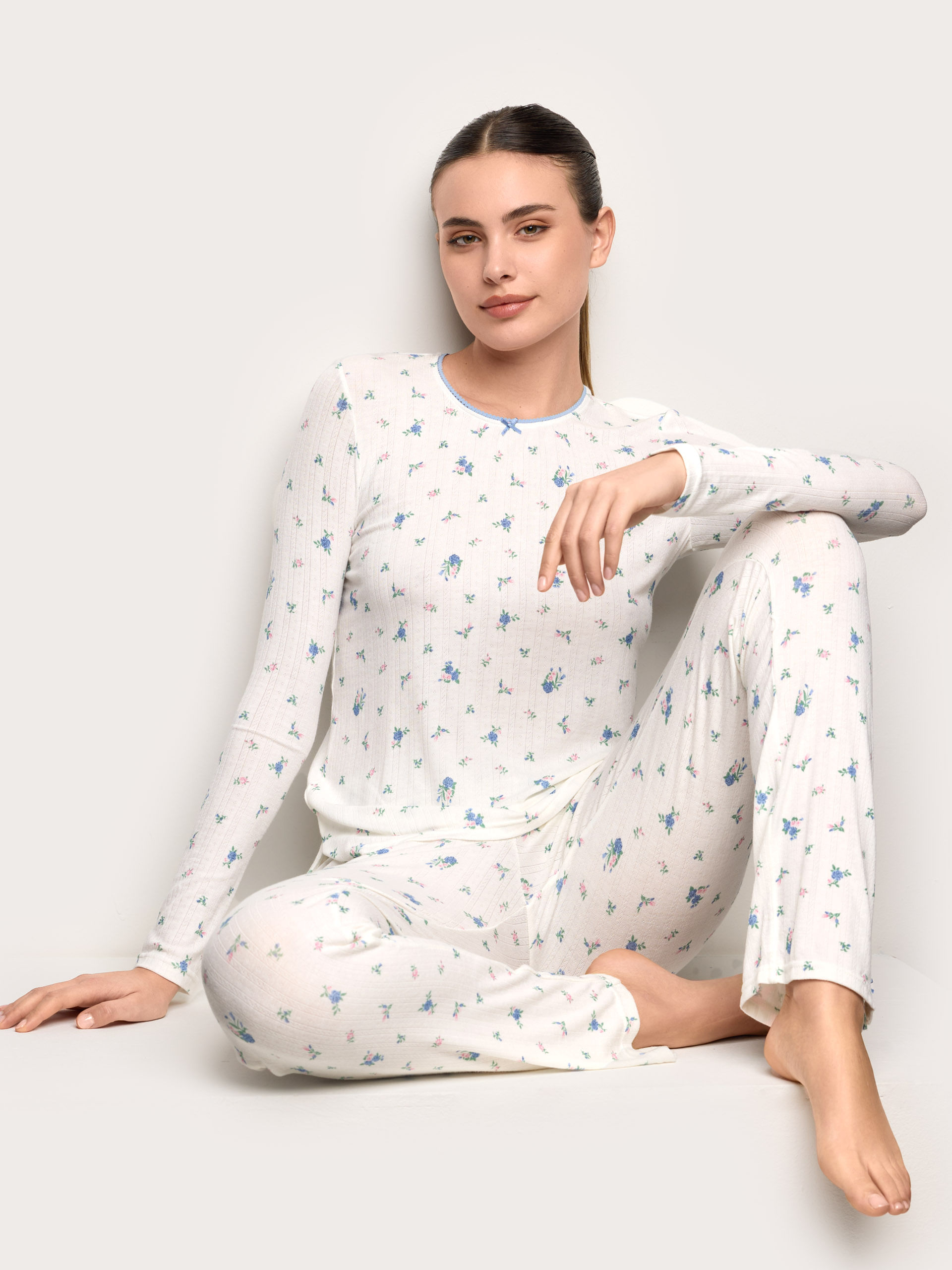 Pigiama Donna 2 Pezzi A Quadretti - Camicia Da Notte Maniche Lunghe E Pantaloni, Loungewear Comodo, Taglie S-XL