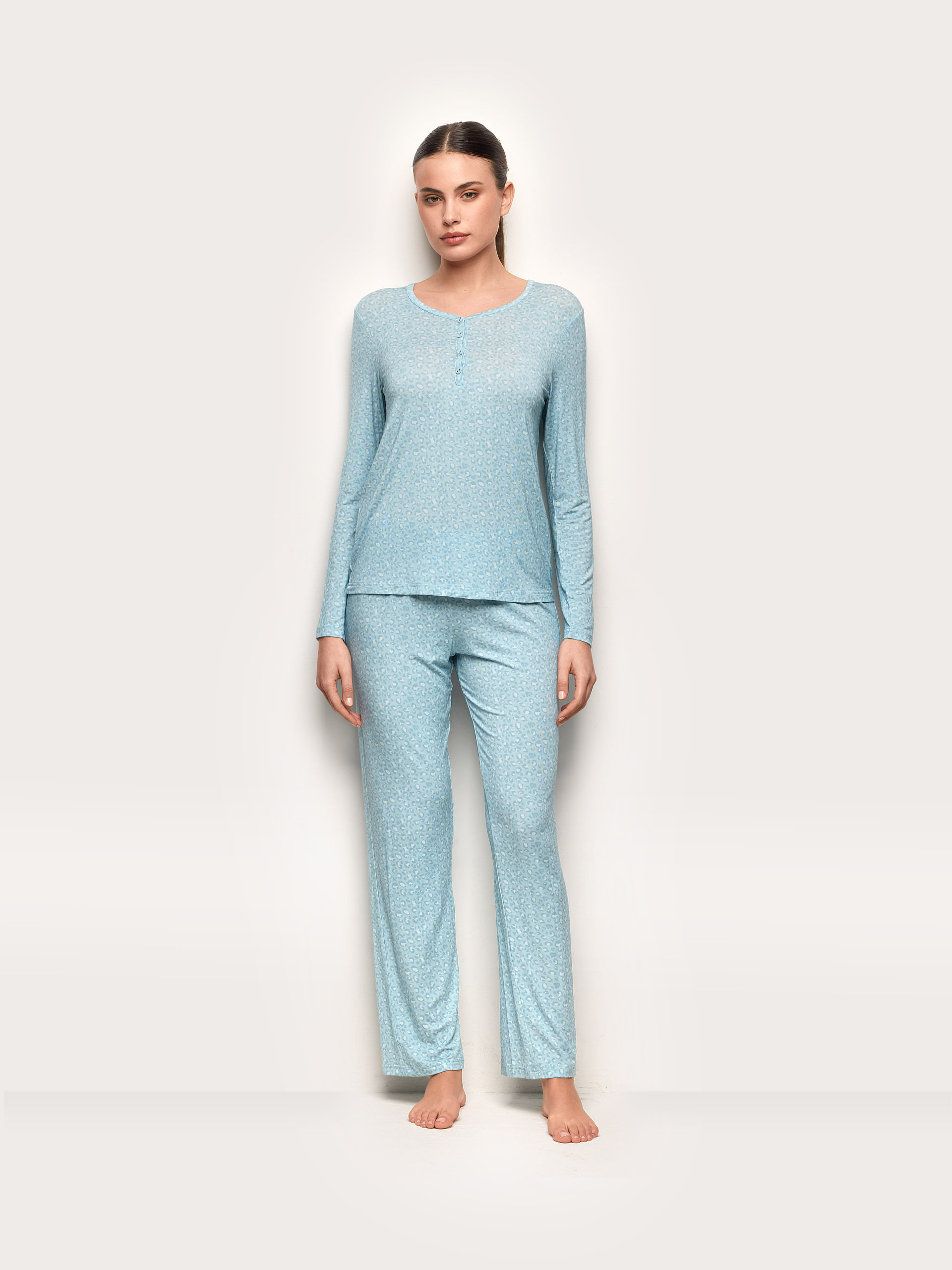 Indumento Notte Donna Elastico Pantaloni Da Pigiama Da Donna Con - 2